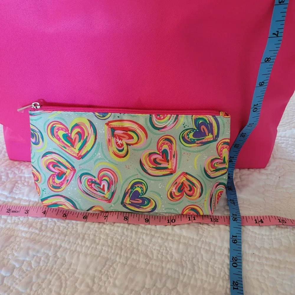 Clinique BIG pink tote bag, Cosmetics bag & makeup set with‎ Travel & Full Size!